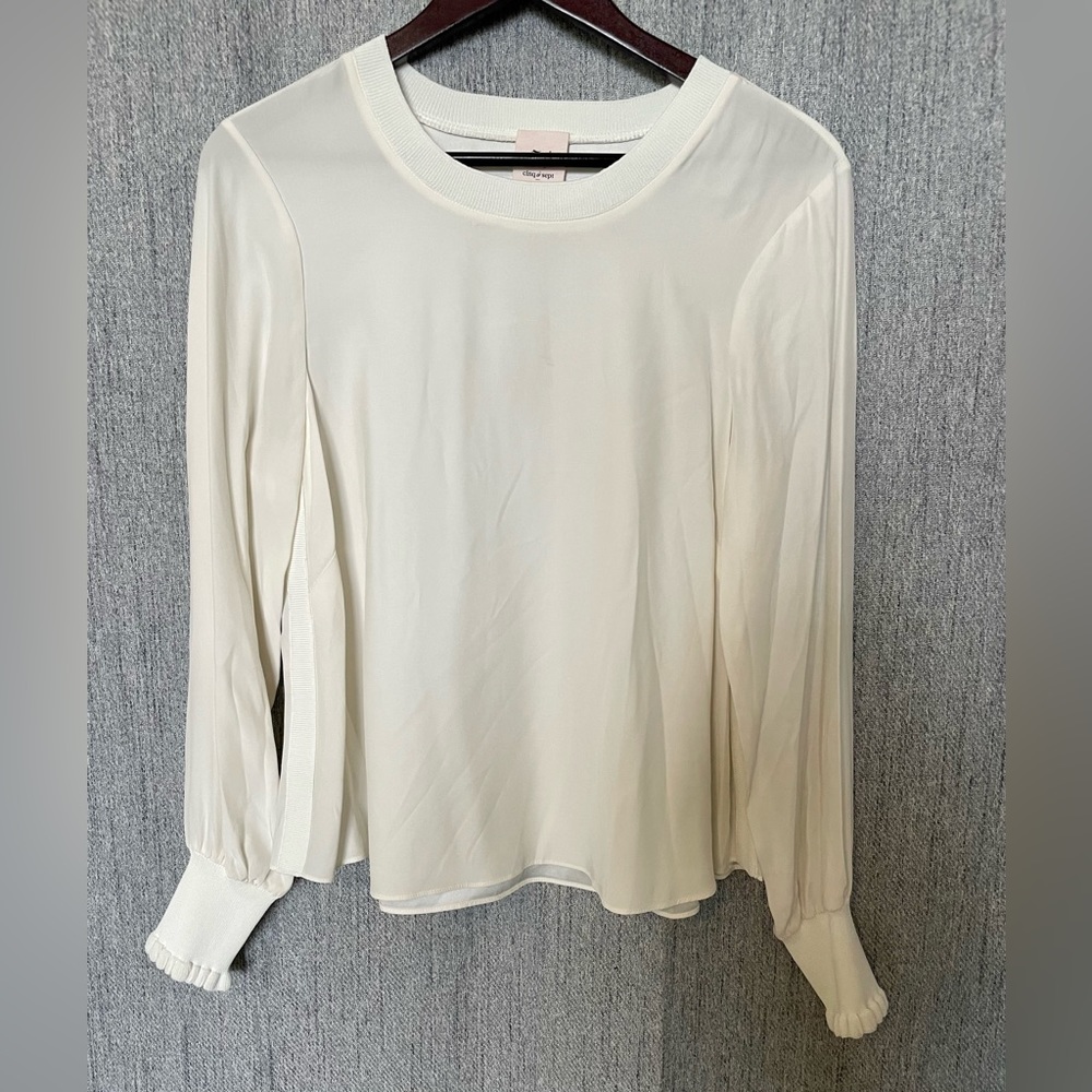 5a7 Cinqa sept PURE SILK blouse size S. Never worn. Purchased at Sak’s.